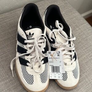 Adidas Women's Black and White Spezial Mesh Sneakers